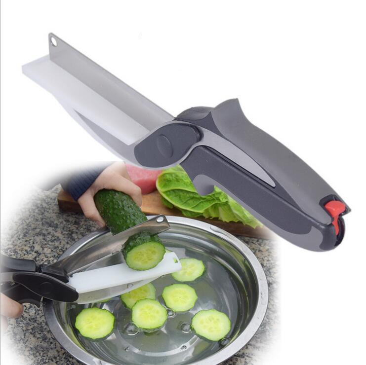 Ciseaux de cuisine multifonctionnels "Clever Cutter 2 en 1" en acier inoxydable