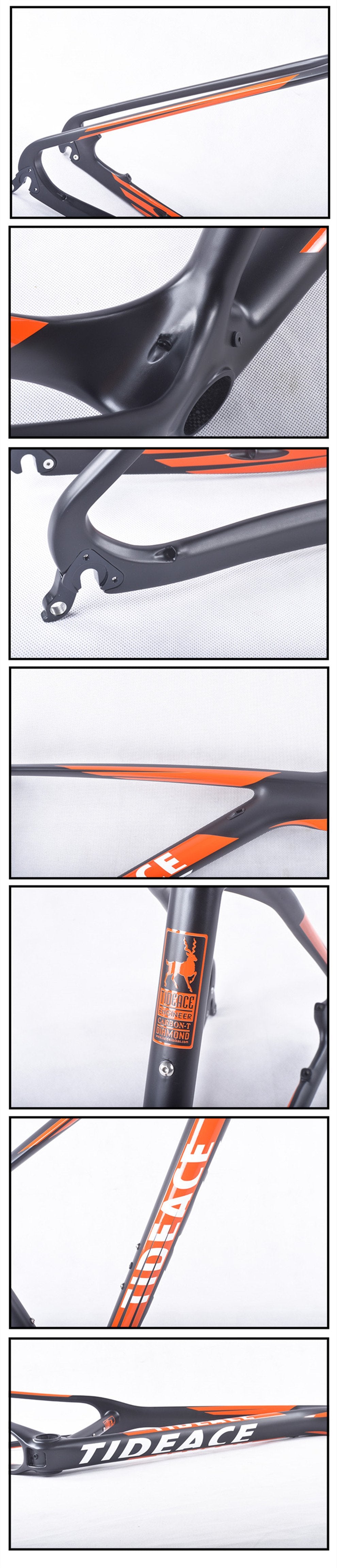 Cadre de vélo VTT en carbone 980 grammes