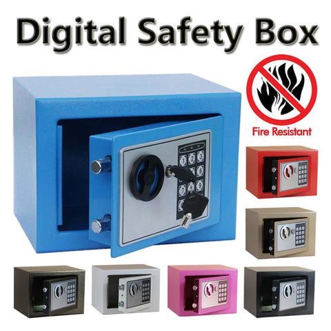 Digital safe box Fire Proof Ideal to Guard Valuables Secret At Home while Travel Storage Jewellery Gold caja fuerte coffre fort