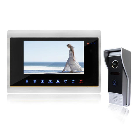 Homefong 7" Wired Night Visual Video Door Phone  Doorbell Intercom System Home Security TFT LCD Monitor Waterproof 1200TVL 1V1
