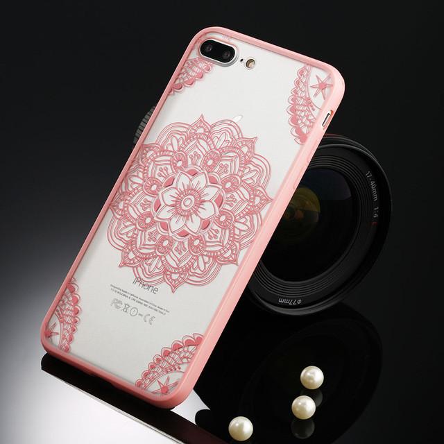 Sexy Retro Floral Phone Case For Apple iPhone 7 6 6s 5 5s SE Plus Lace Flower Hard PC+TPU Cases Back Cover Capa For iPhone7Plus