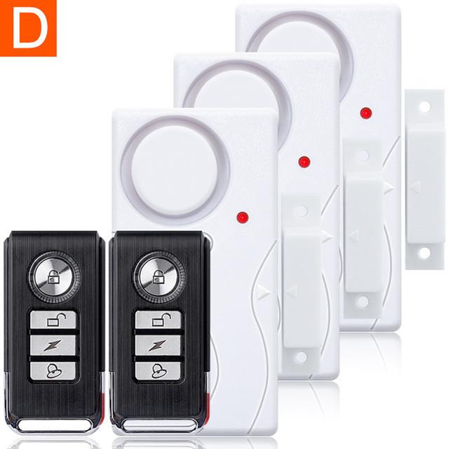 Door Window Entry Security ABS Wireless Remote Control Door Sensor Alarm Host Burglar Security Alarm System Home Protection Kit
