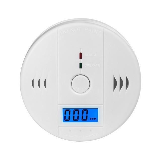 Home Security 85dB Warning High Sensitive LCD Photoelectric Independent CO Gas Sensor Carbon Monoxide Poisoning Alarm System