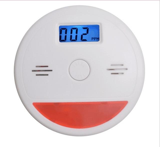 Home Security 85dB Warning High Sensitive LCD Photoelectric Independent CO Gas Sensor Carbon Monoxide Poisoning Alarm System