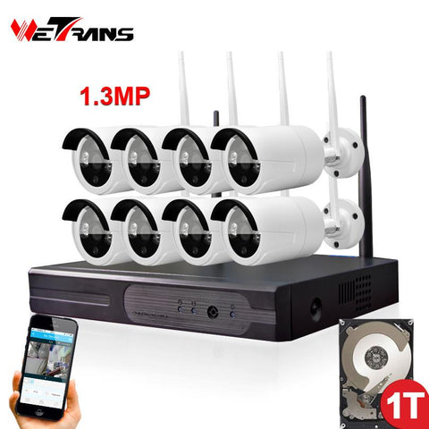 Système d'alarme 4 ou 8 caméras vision nocturne