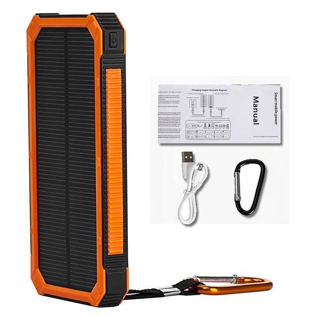 Chargeur Solaire USB Étanche Power Bank - 7000mAh
