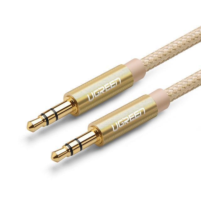 Câble audio Jack 3.5 mm stéréo mâle/mâle  Plaqué Or