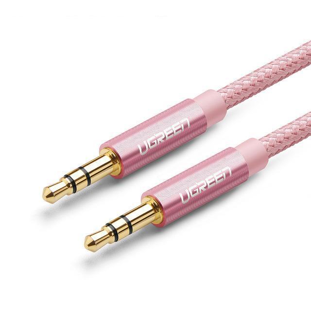 Câble audio Jack 3.5 mm stéréo mâle/mâle  Plaqué Or